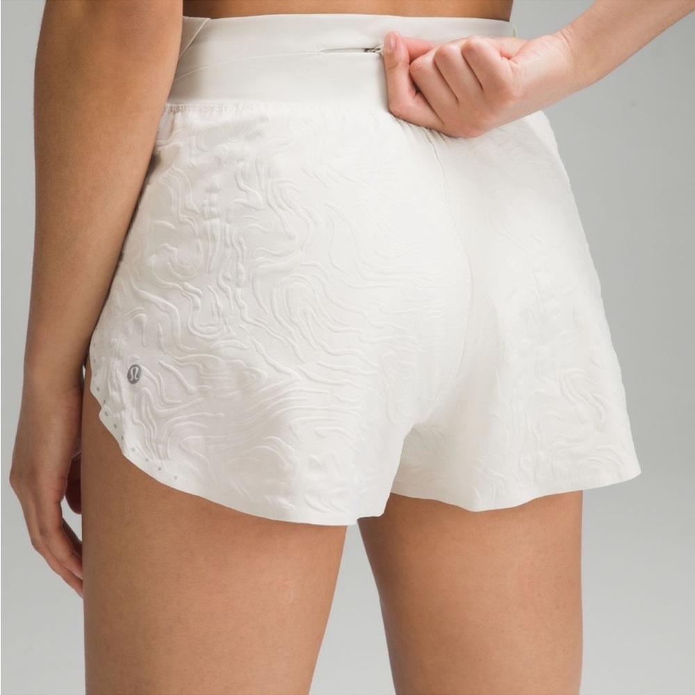 Lululemon Cream Fast and Free shorts, size 4
